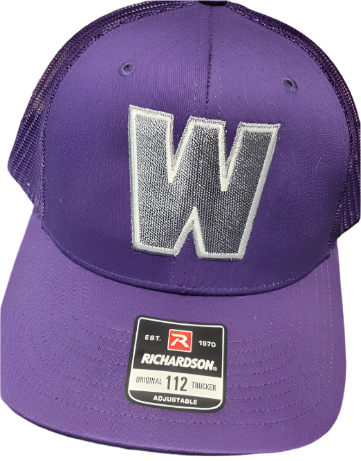 Grey W on Purple/Purple Richardson 112 hat