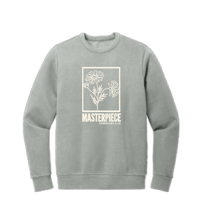 Masterpiece and Purpose Fleece Crew neck - Dusk Blue and Gusty Grey - Adult size