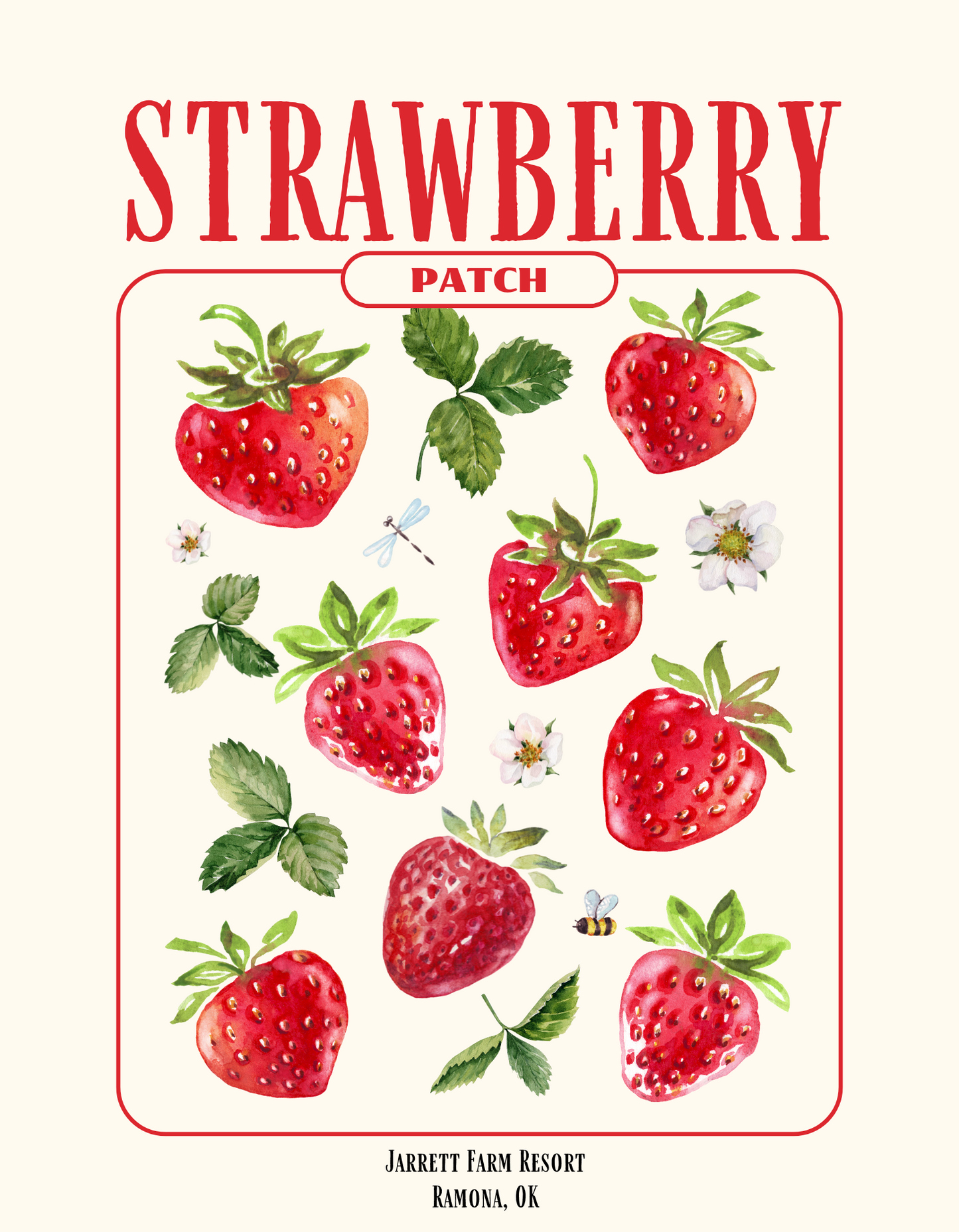 Strawberry Jarrett Farms - Natural Gildan T-shirt