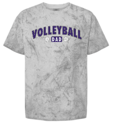 Volleyball Dad T-shirt - Comfort Colors and Hanes Beefy-T - Solid and Texture colors - Grey, White, Black, and Texture Grey