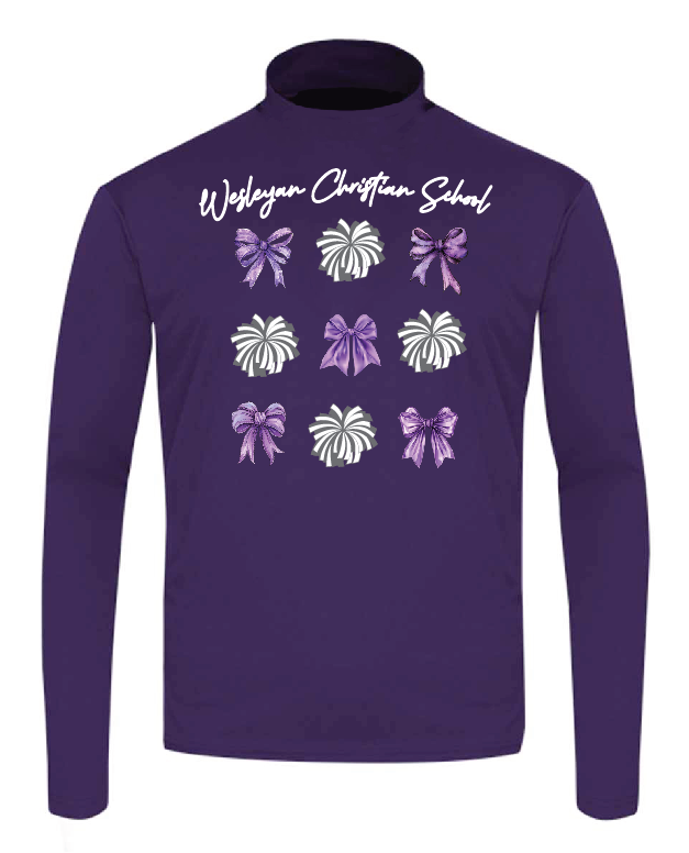 Cheer Bow Purple C2 Sport Quarter-Zipper Pullover