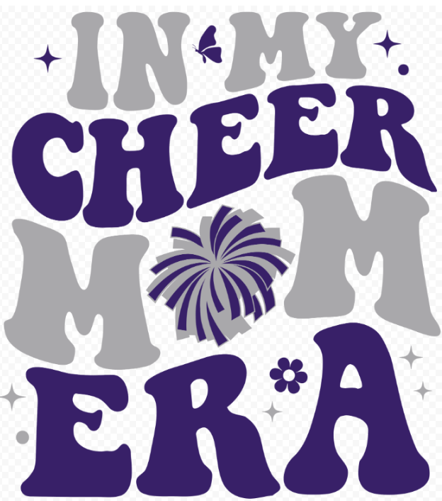 IN MY CHEER MOM ERA/COMFORT COLORS T-SHIRT, CREWNECK SWEATSHIRT OR HOODIE