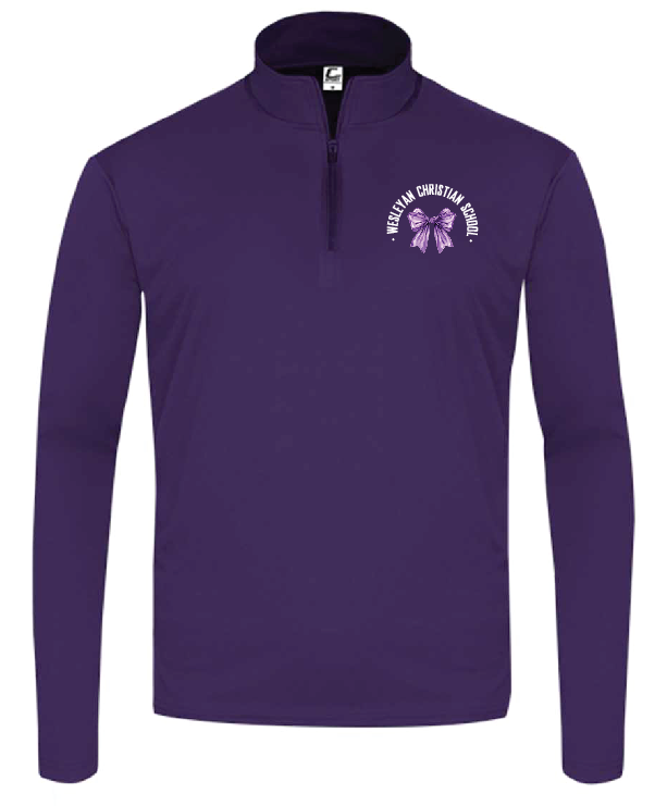 Cheer Bow Purple C2 Sport Quarter-Zipper Pullover