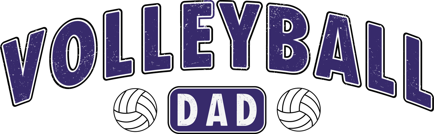 Volleyball Dad T-shirt - Comfort Colors and Hanes Beefy-T - Solid and Texture colors - Grey, White, Black, and Texture Grey