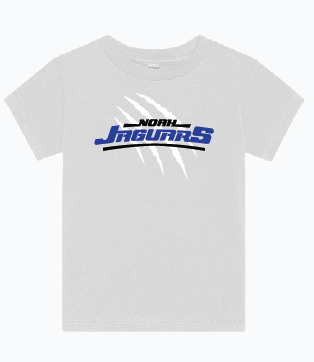 Noah Jaguars Logo with Claw Bella+Canvas T-shirt - Adult, Youth, and Toddler Sizes - Grey, White, Black and Royal