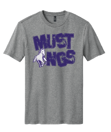 MUSTANGS Horse Swag Grey T-shirt