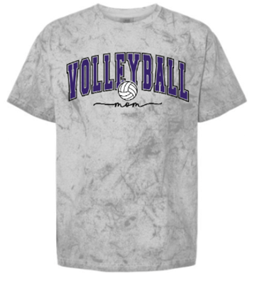 Volleyball Mom T-Shirt - Comfort Colors - Texture and Solid color shirts - White, Grey, Texture Grey, and Purple