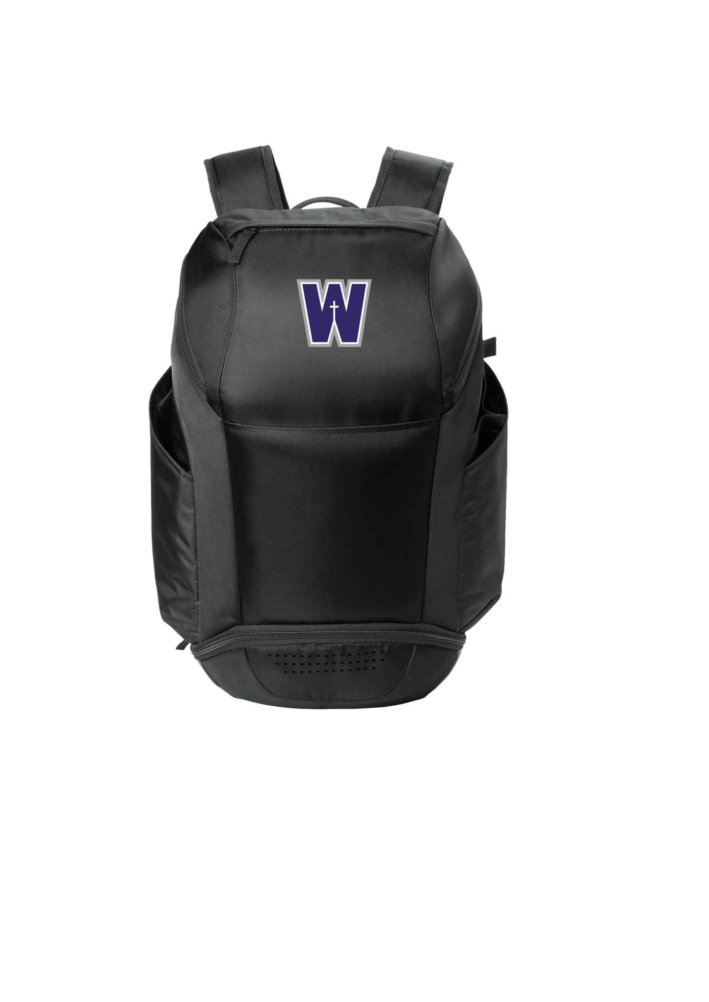 Wesleyan Logo Embroidered Sport-Tek® Club Rec Pack- Black (BST201)