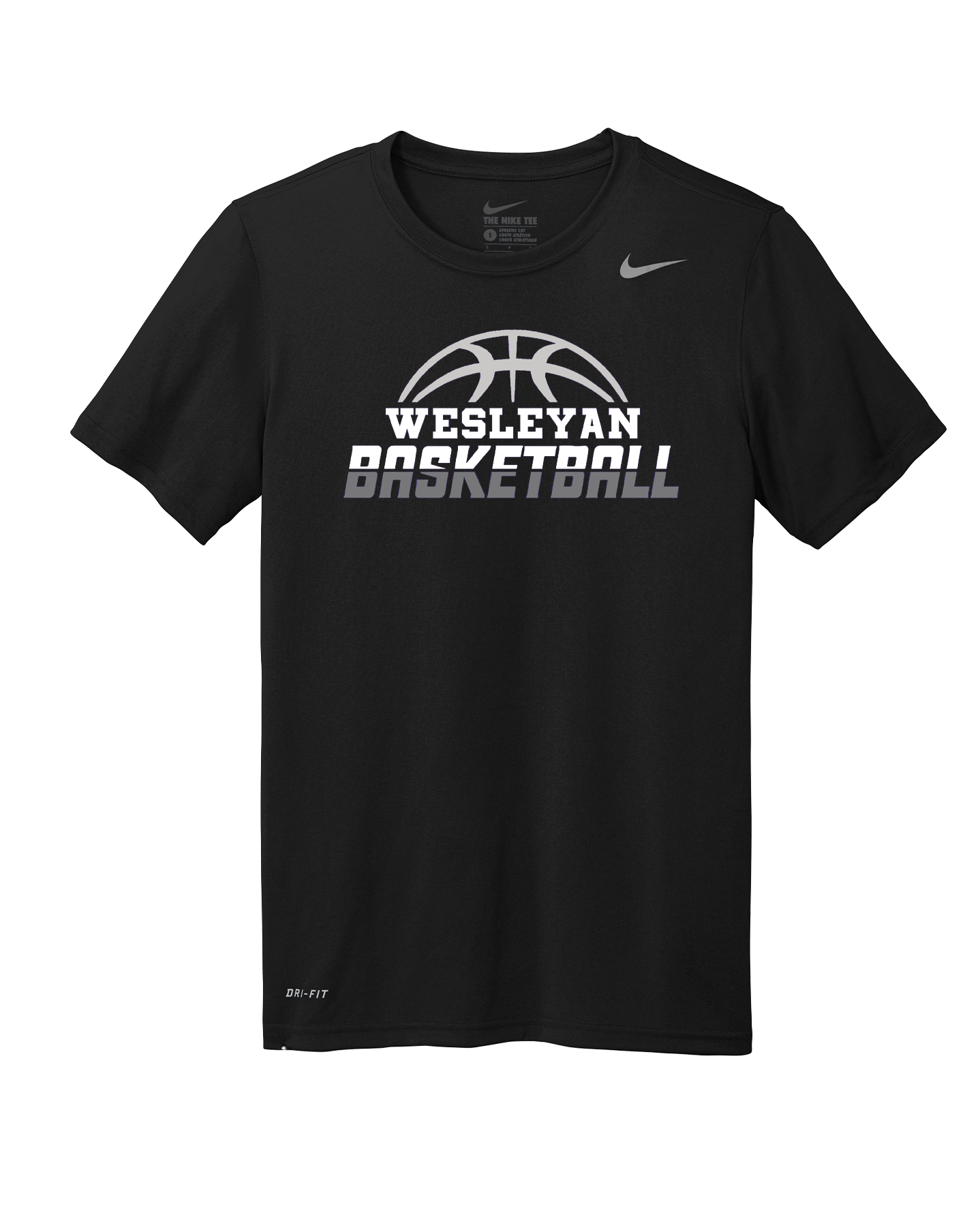 Wesleyan Basketball Nike rLegend Shirt - Purple and Black - Adult and Youth sizes (DV7299, DV7317)