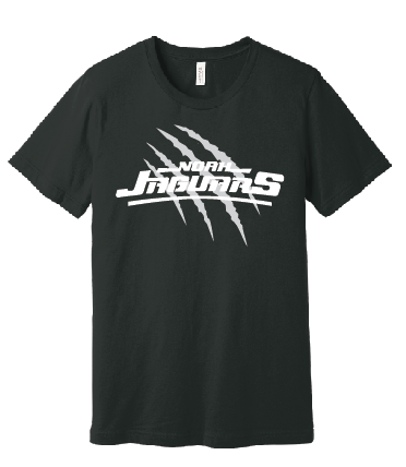Noah Jaguars Logo with Claw Bella+Canvas T-shirt - Adult, Youth, and Toddler Sizes - Grey, White, Black and Royal