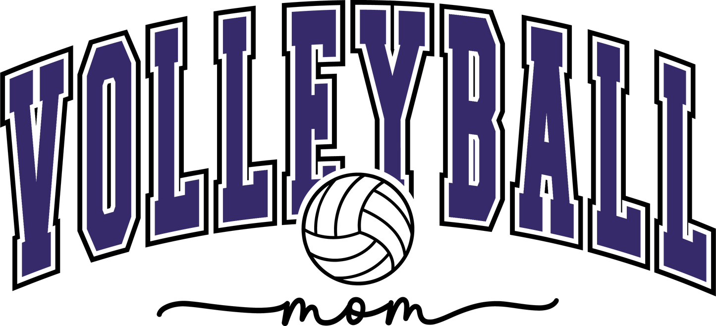 Volleyball Mom T-Shirt - Comfort Colors - Texture and Solid color shirts - White, Grey, Texture Grey, and Purple